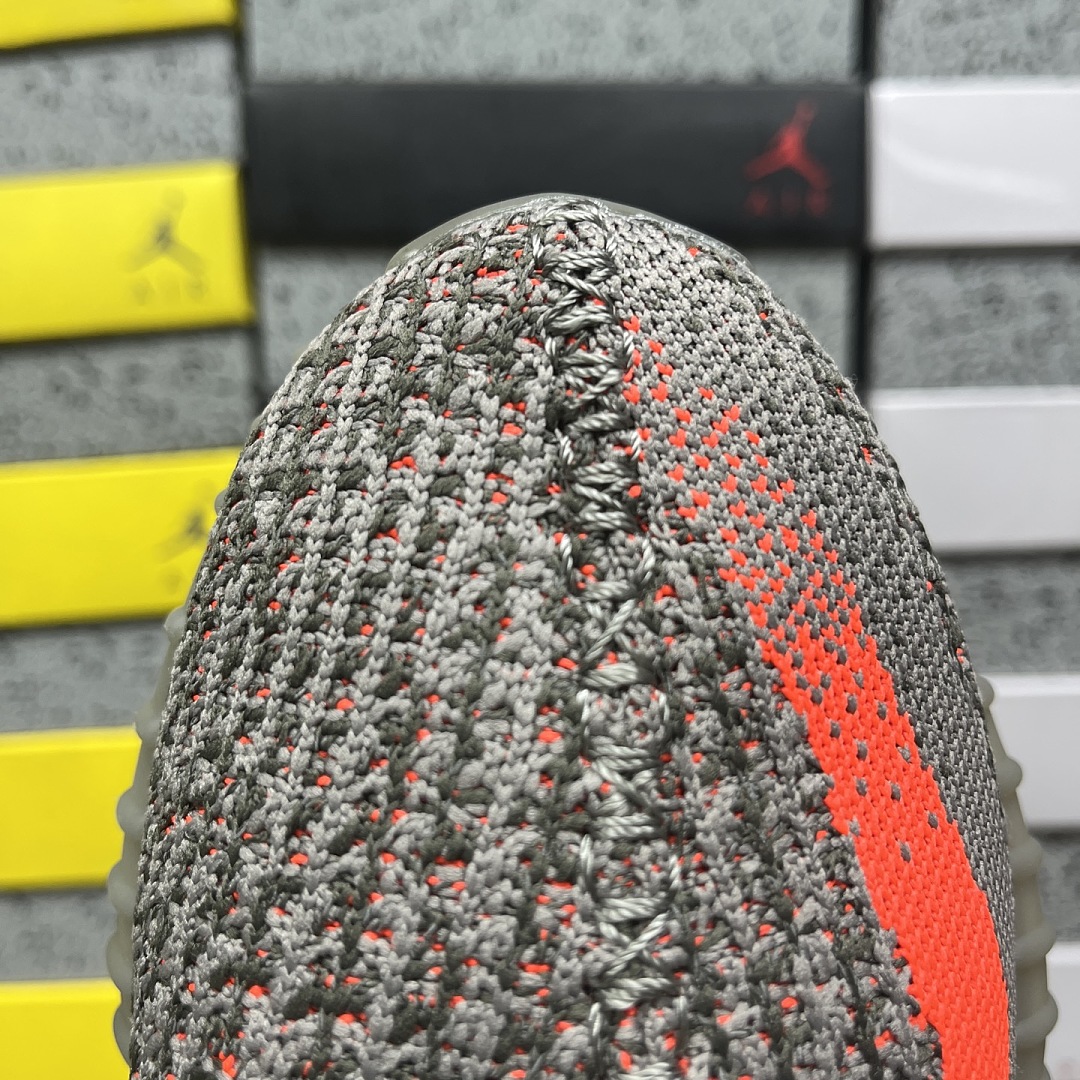 Adidas Yeezy Boost 350 V2 Grey Orange Starry - Image 4