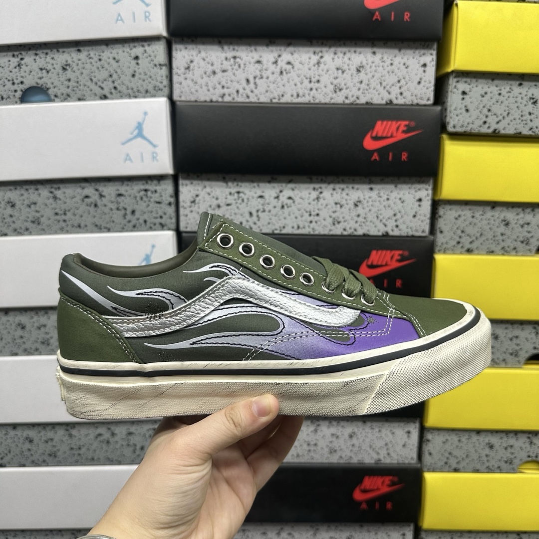 Vans LX Old Skool Archive Flame Green V - Image 2