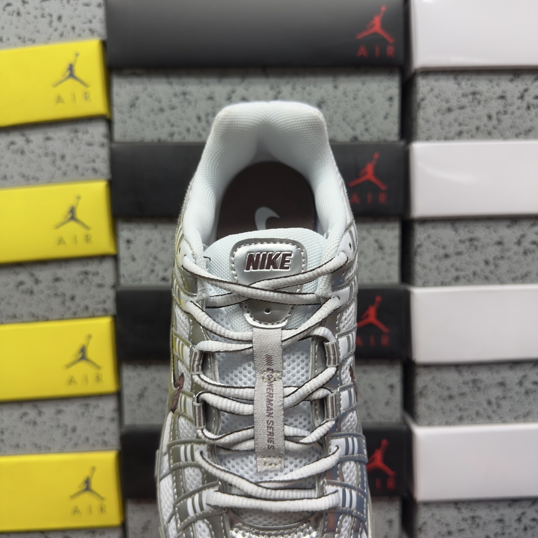 Nike P-6000 White Metallic Silver Tattoo - Image 5