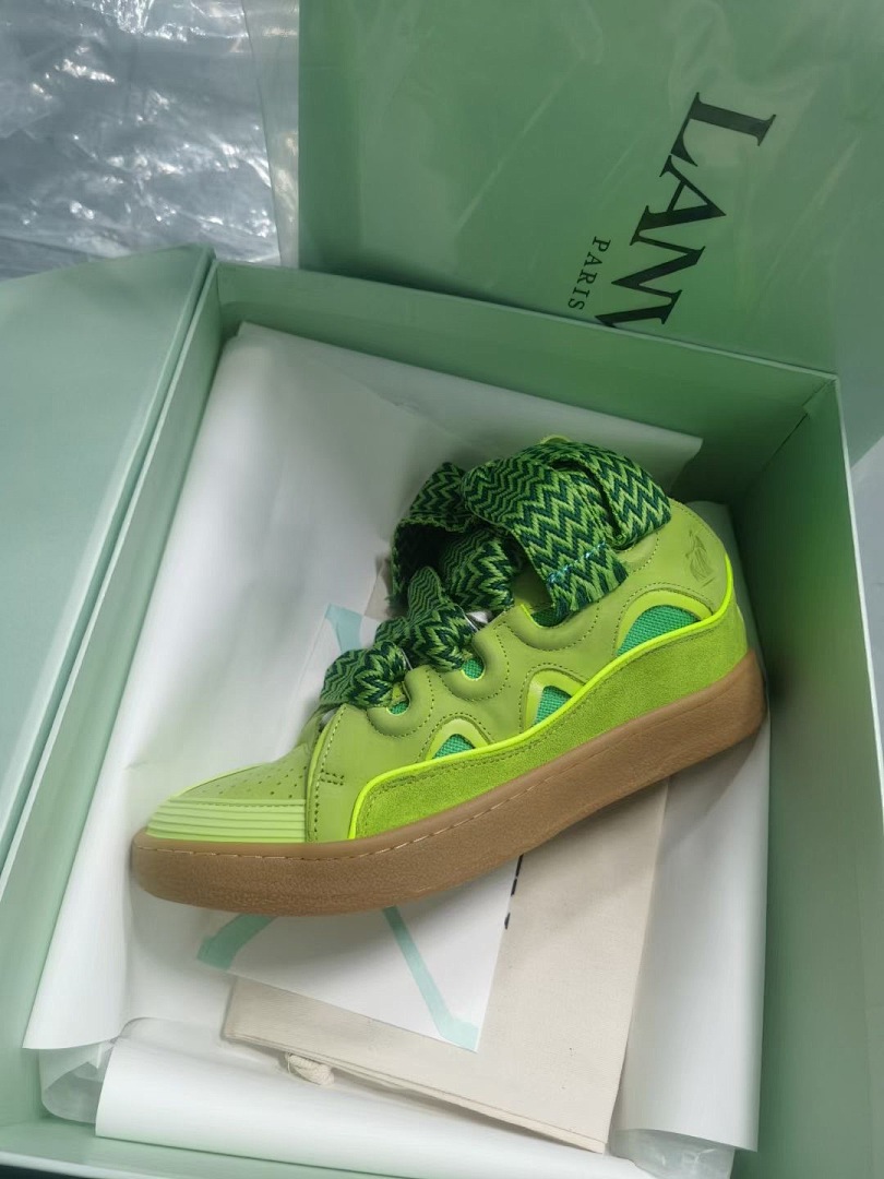 Lanvin FoShan Batch Lanvin Leather Curb Sneakers Three Generations - Image 8