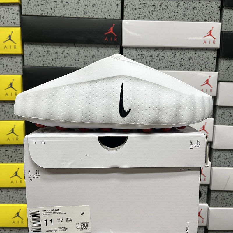 Nike Mind 001 Slide White Speed (Red)
