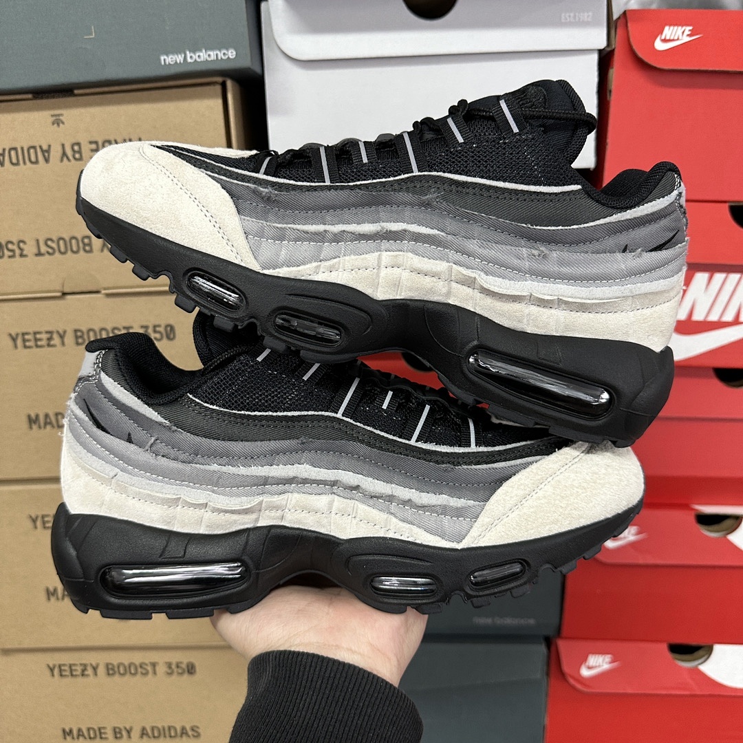 Nike Air Max 95 Comme Des Garcons Black Grey CU8406-101 CDG - Image 8