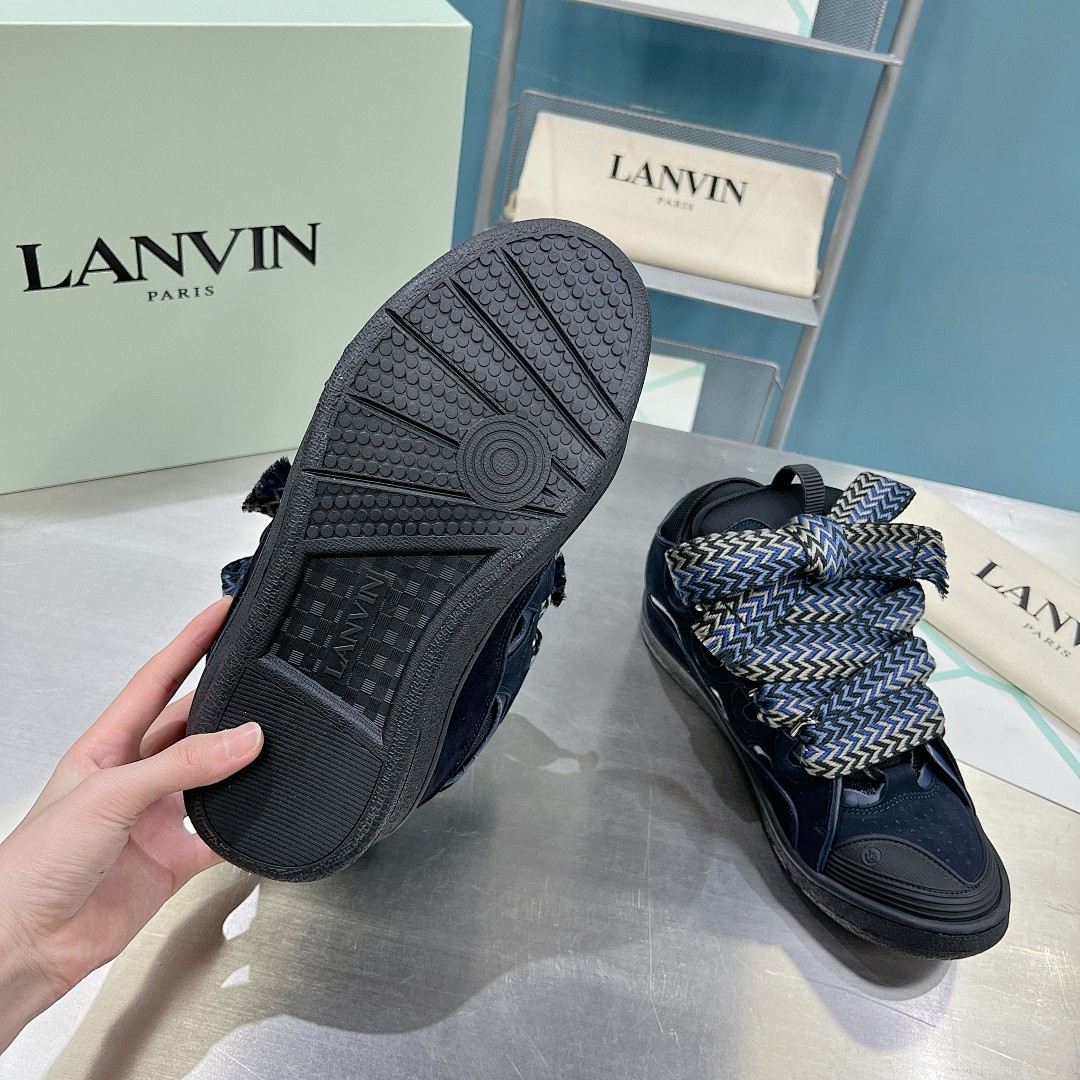 Lanvin FoShan Batch Lanvin Leather Curb Sneakers Three Generations - Image 5