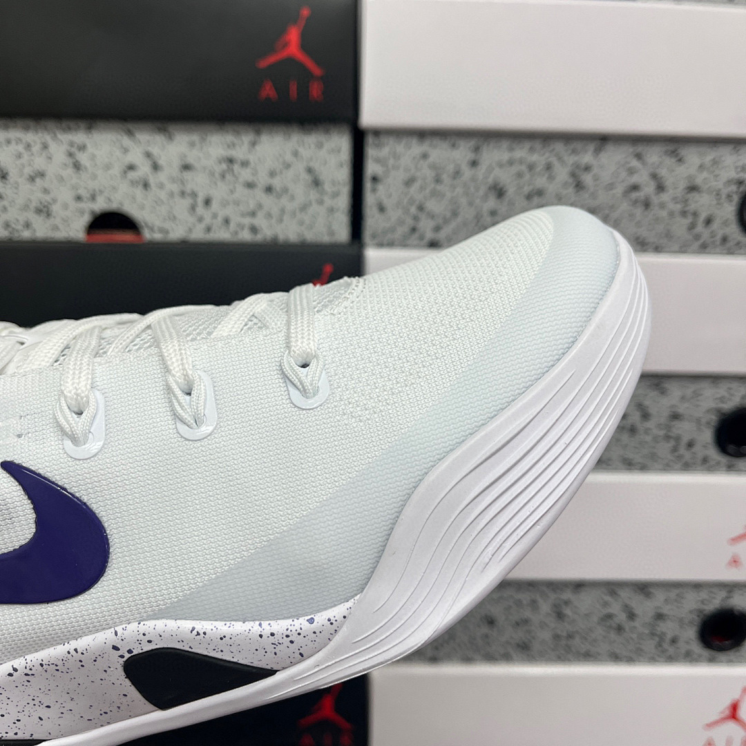 Nike Kobe 9 Elite Low EM Protro White Court Purple ZK9 - Image 9