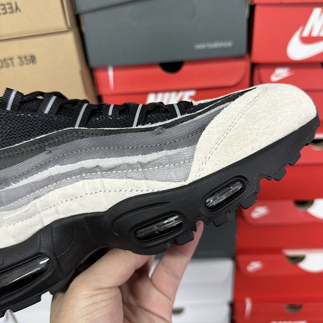 Nike Air Max 95 Comme Des Garcons Black Grey CU8406-101 CDG - Image 15