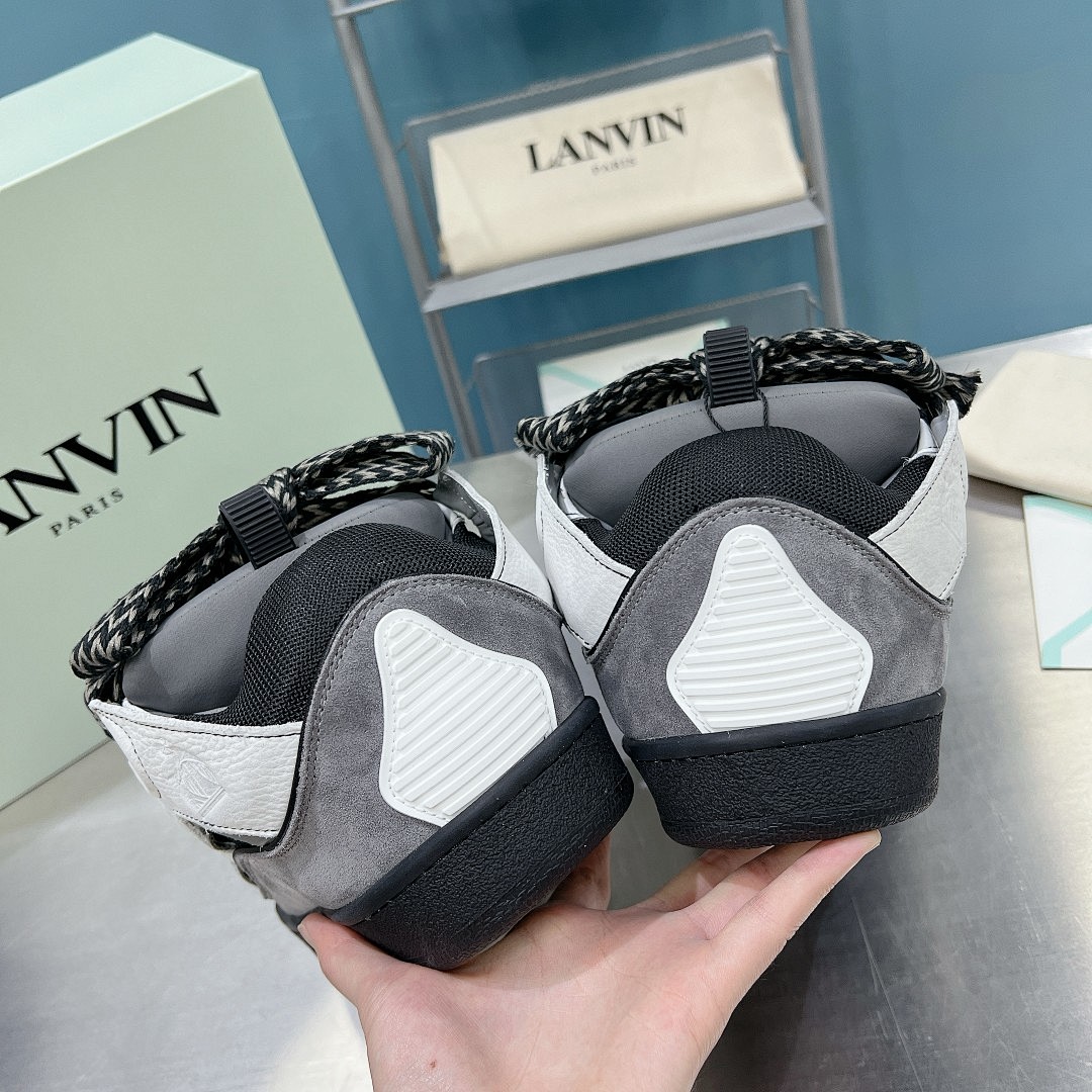Lanvin FoShan Batch Lanvin Leather Curb Sneakers Three Generations - Image 3