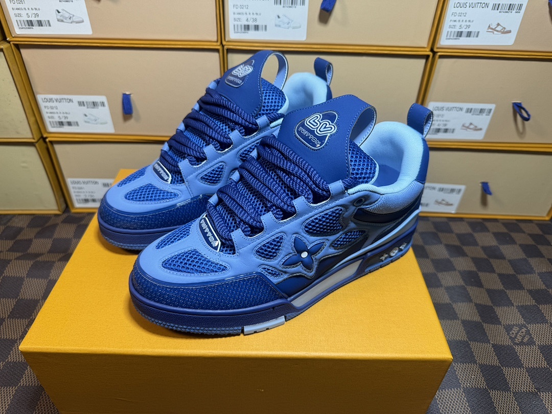 Louis Vuitton LV Skate Blue Sneakers - Image 8
