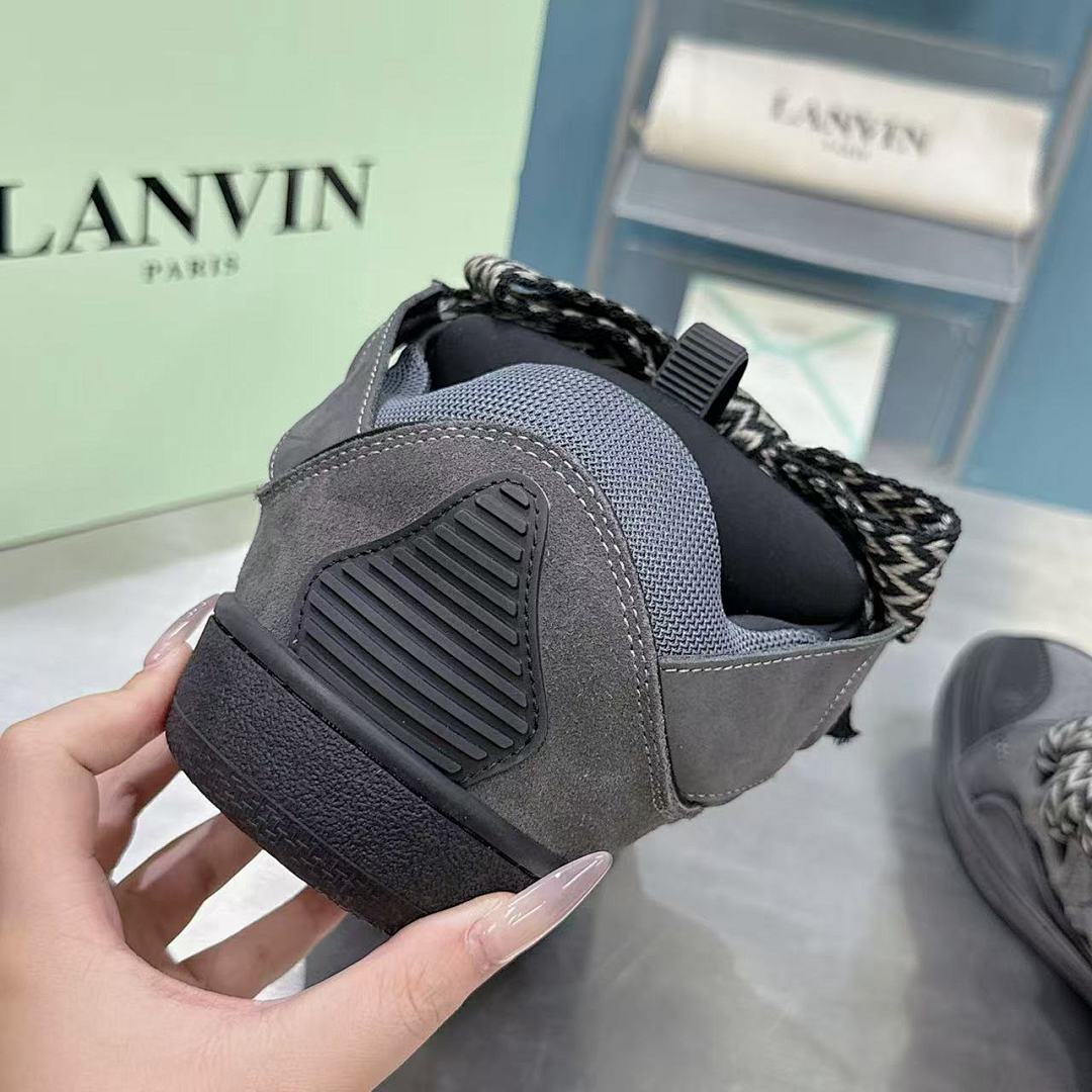 Lanvin FoShan Batch Lanvin Leather Curb Sneakers Three Generations - Image 6
