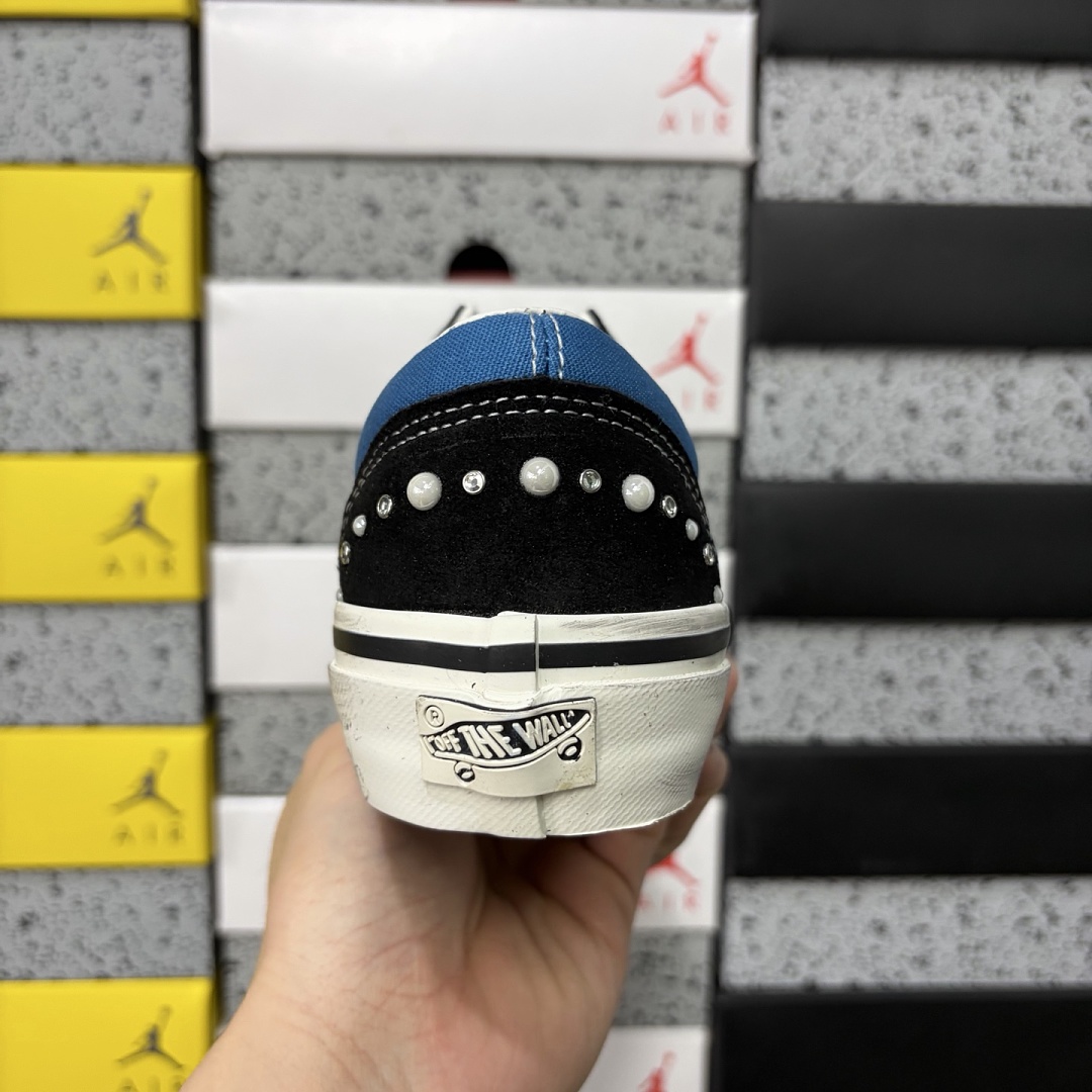 Vans LX Old Skool 36 Pearlized Pack Black Navy VN000E8VYA6 Bead Stud - Image 8