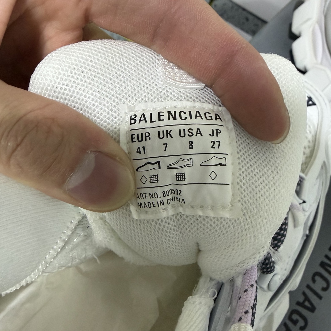 Balenciaga Track White Grey Purple Buckle Strap - Image 11