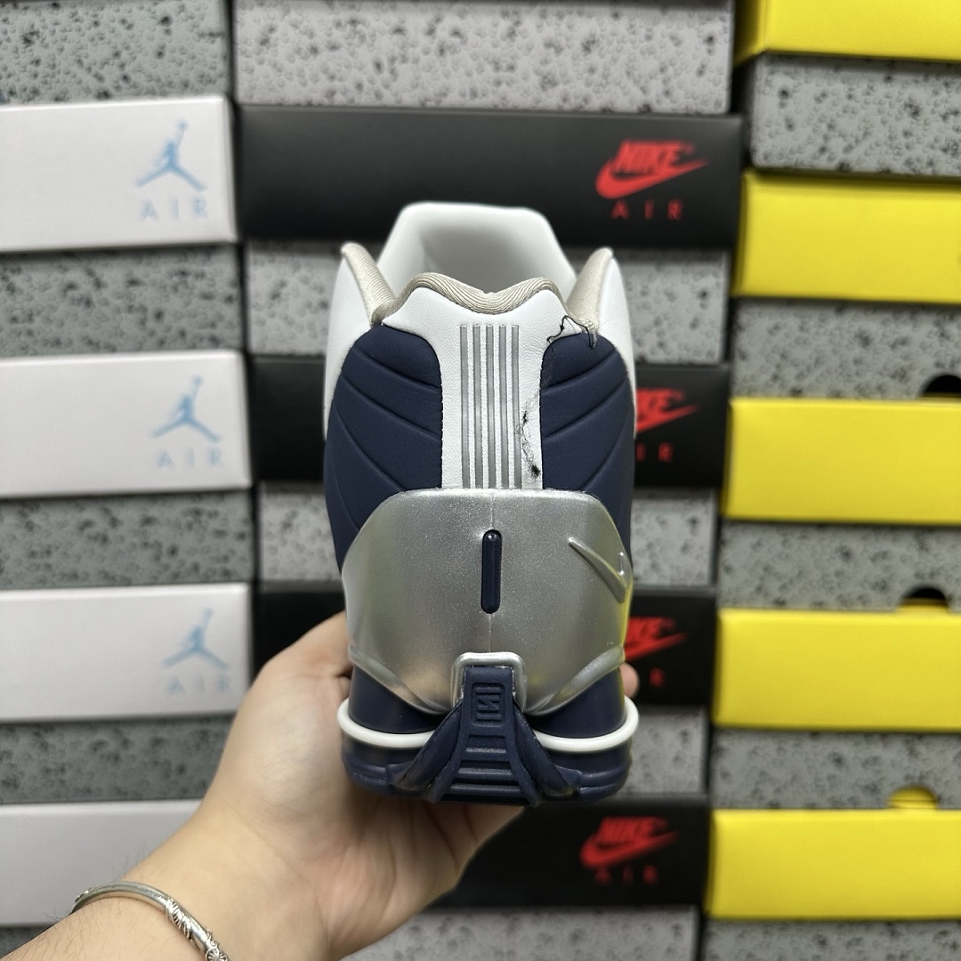 Nike Shox BB4 (White Silver Navy) - Image 3