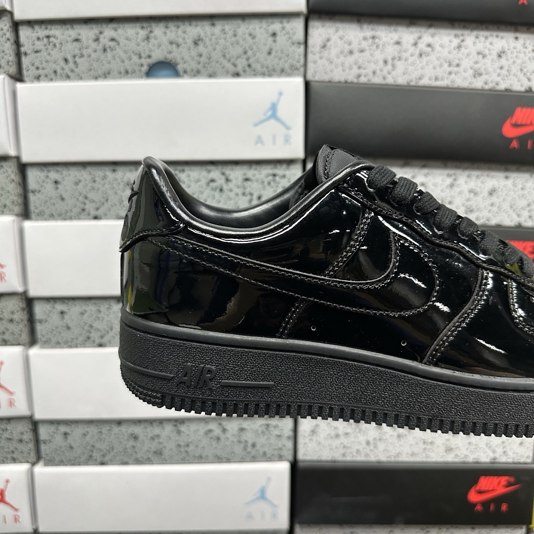 Nike Air Force 1 Low '07 Premium Black Patent - Image 9