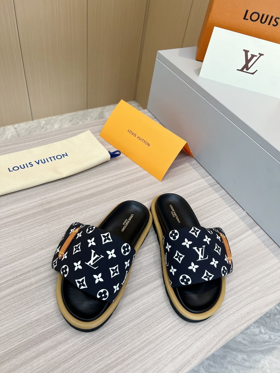 Louis Vuitton Velcro Slippers - Image 10