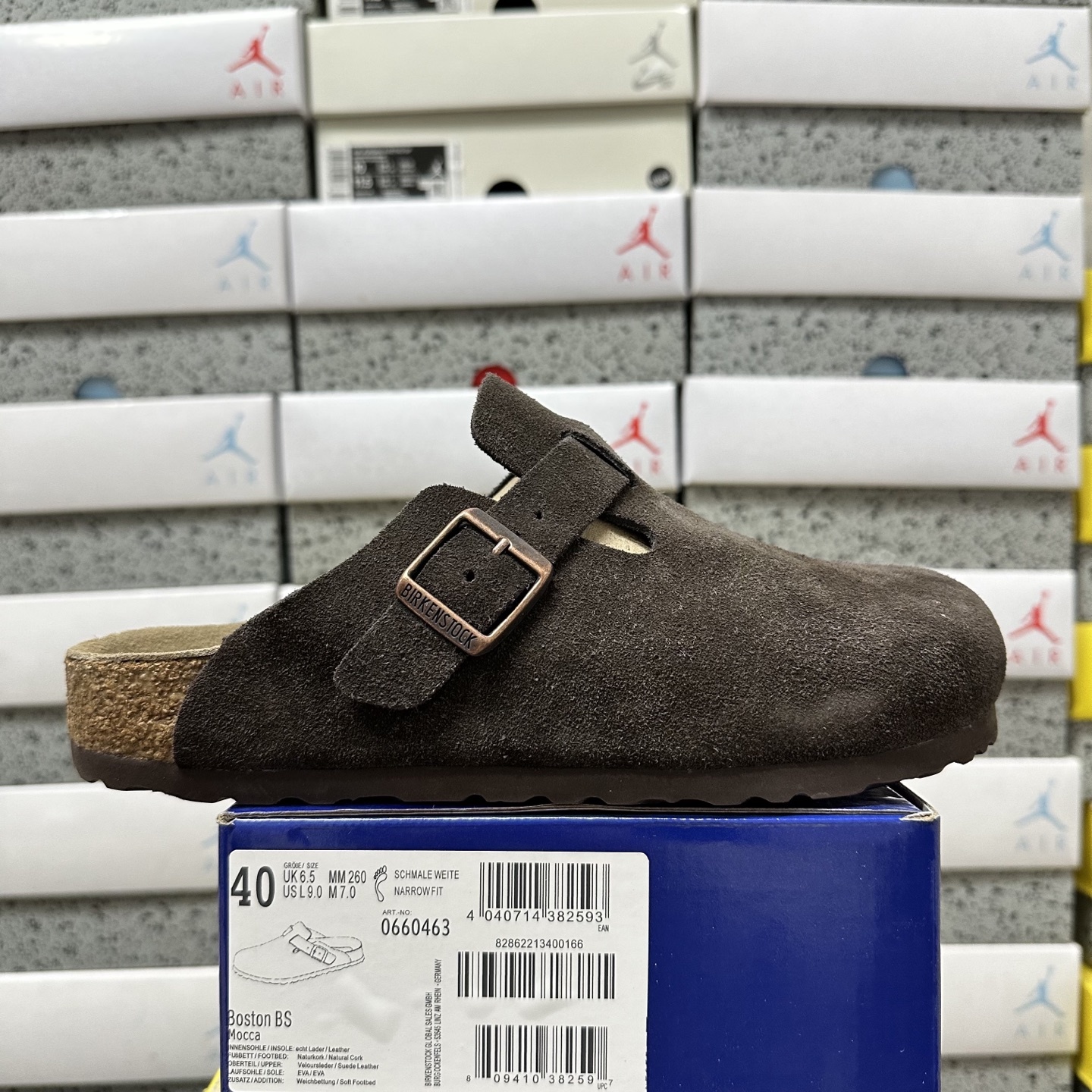 Birkenstock Birken Boston Soft Footbed Khaki Suede (Thick Leather) - Image 10