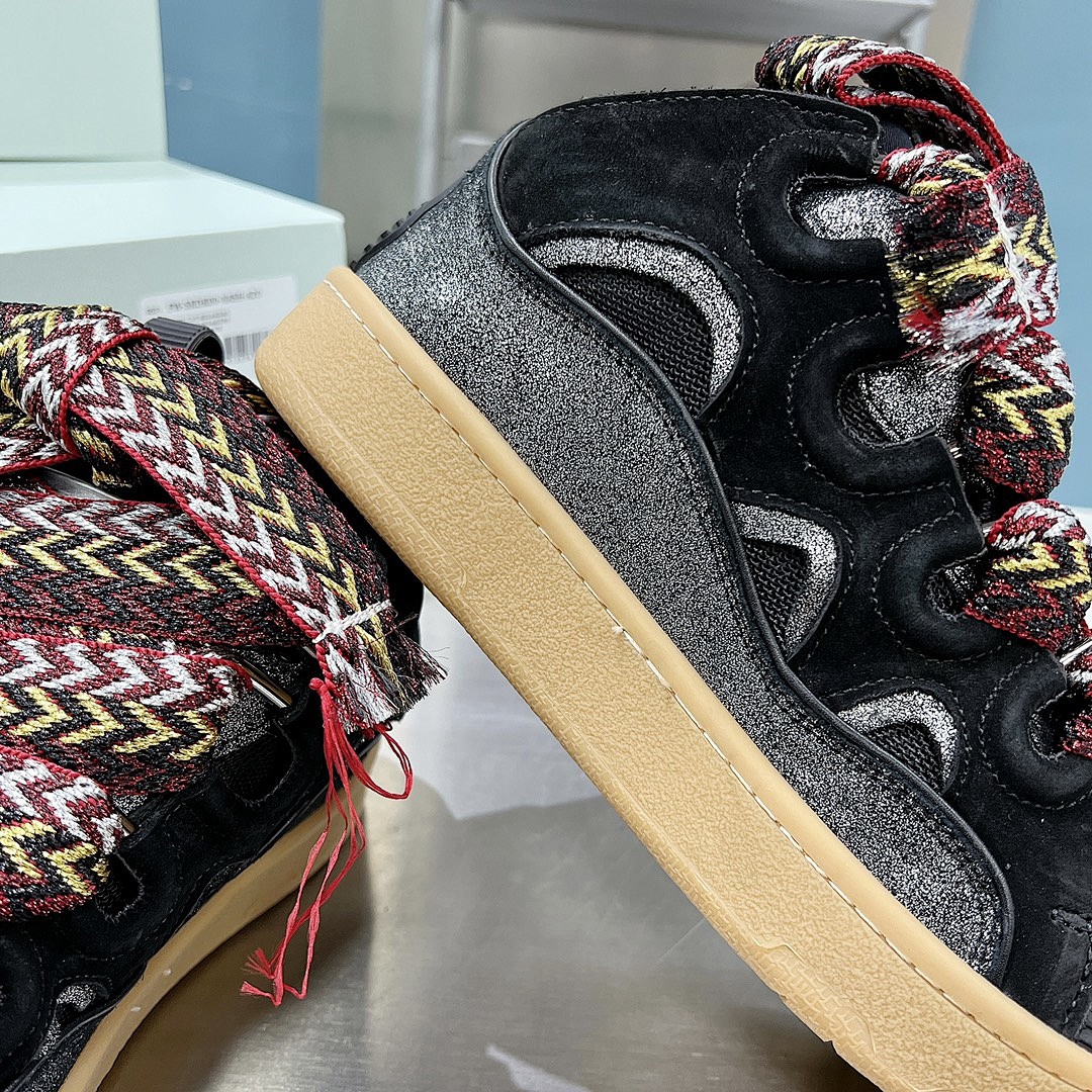 Lanvin FoShan Batch Lanvin Leather Curb Sneakers Three Generations - Image 108
