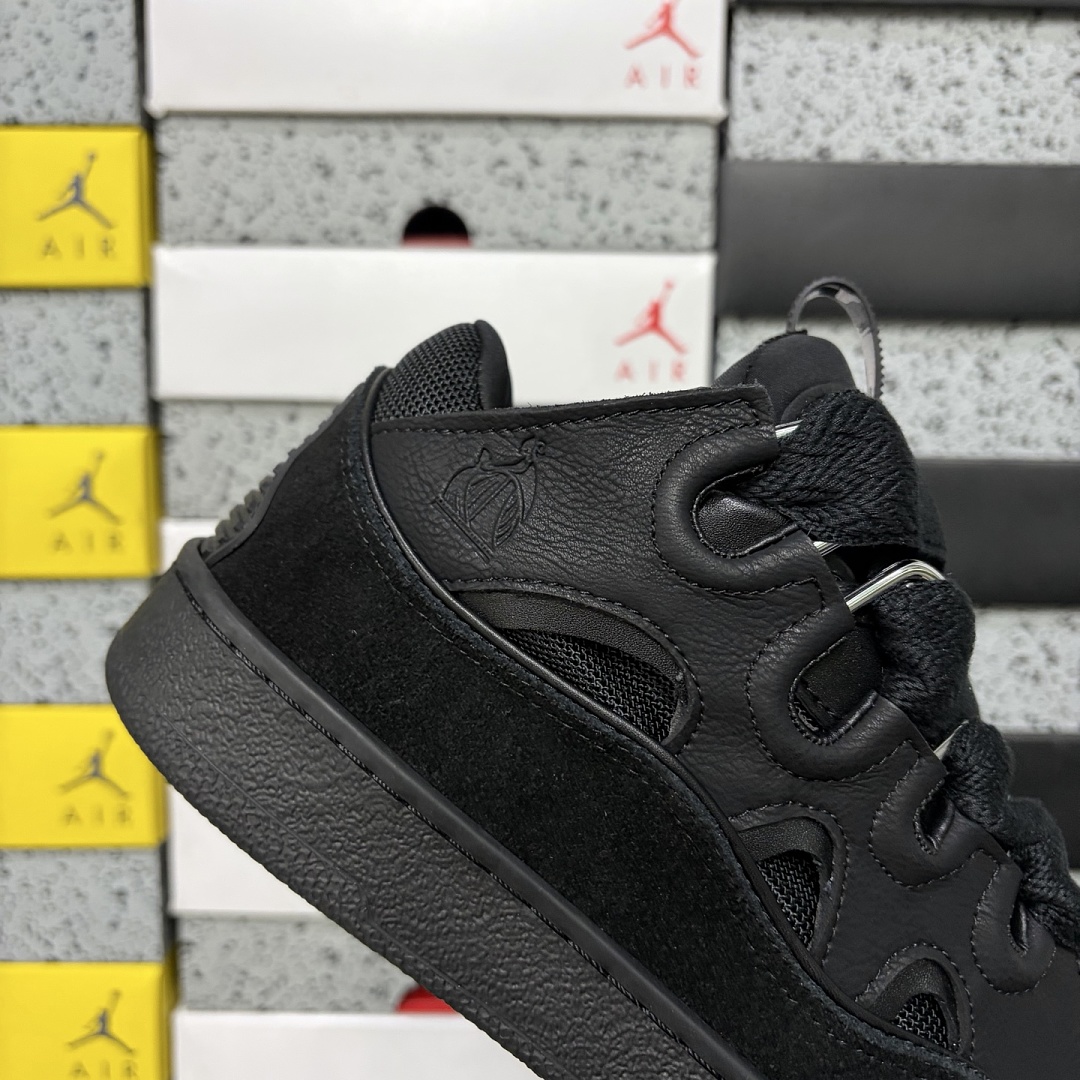 Lanvin Leather Curb Triple Black Full Suede DRAG‑P25 - Image 9