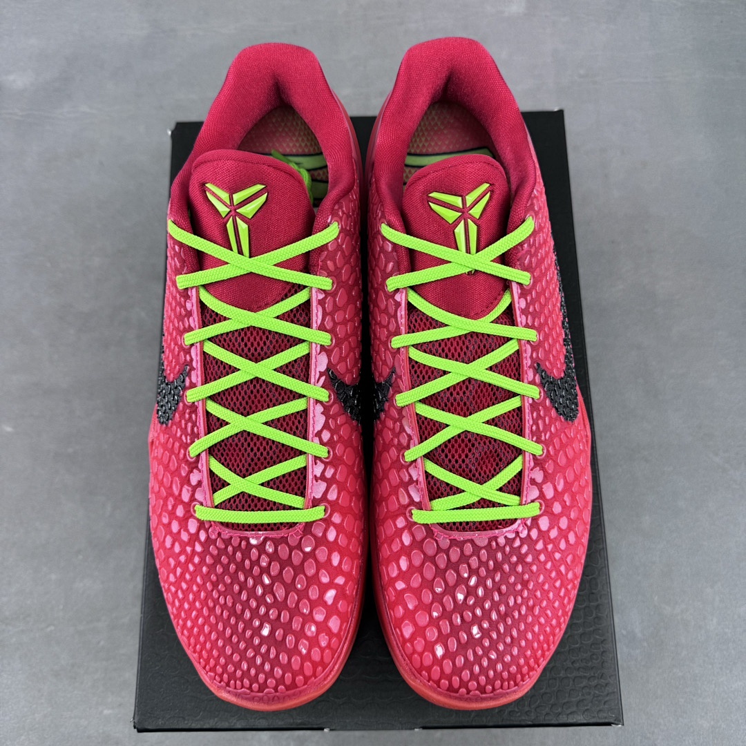 Nike Kobe 6 Protro Reverse Grinch ZK6 Red Black Reversed Green Hornet - Image 3