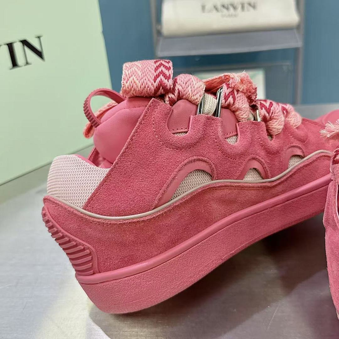 Lanvin FoShan Batch Lanvin Leather Curb Sneakers Three Generations - Image 4