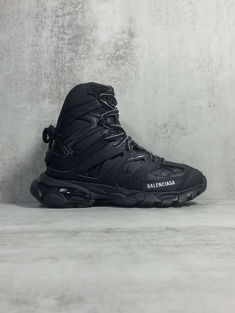 Balenciaga Track High Top Leather (Black) - Image 9