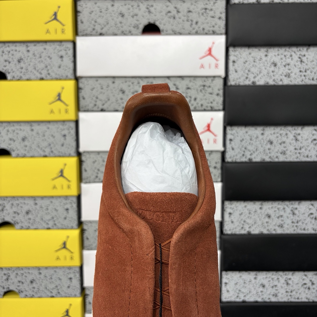 Zegna Deerskin Triple Stitch (White Orange) - Image 3