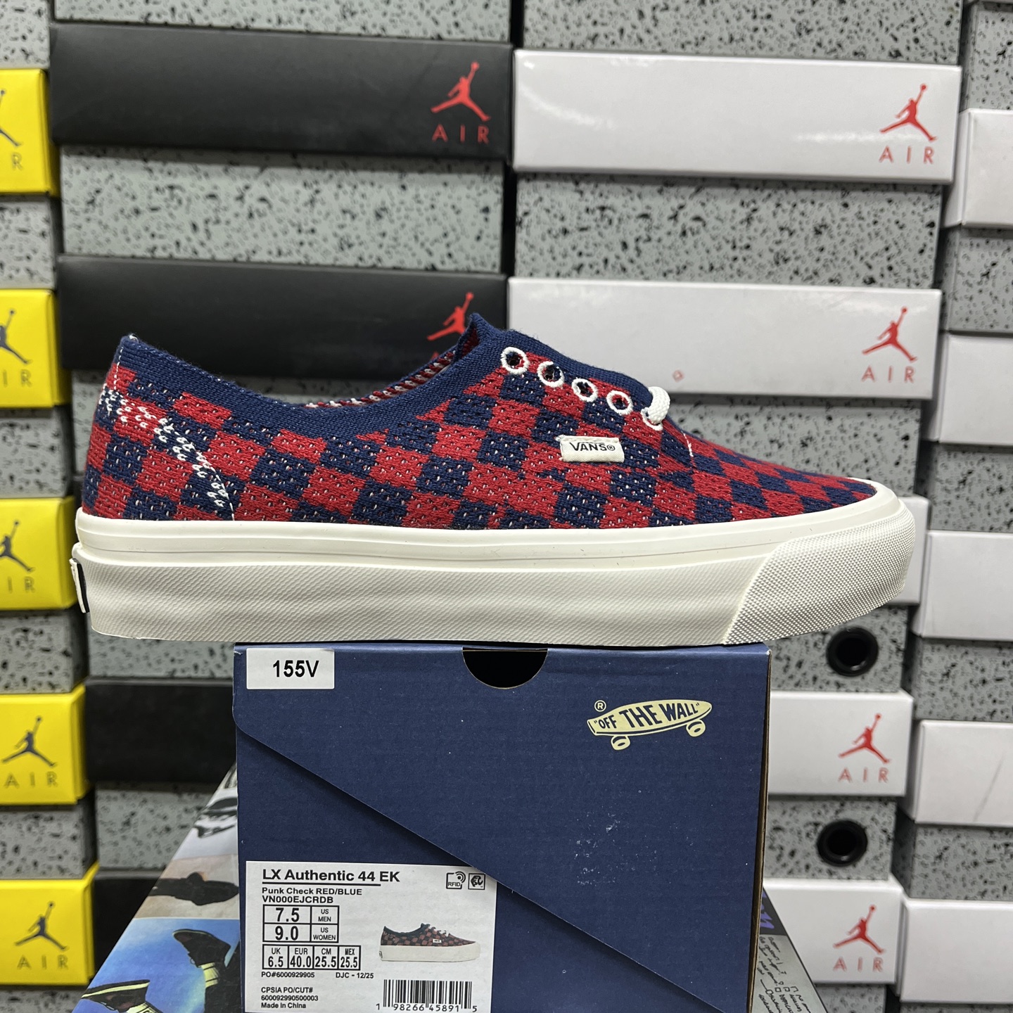 Vans LX Authentic 44 EK Punk Check Red Blue V - Image 11
