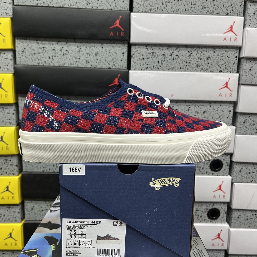 Vans LX Authentic 44 EK Punk Check Red Blue V