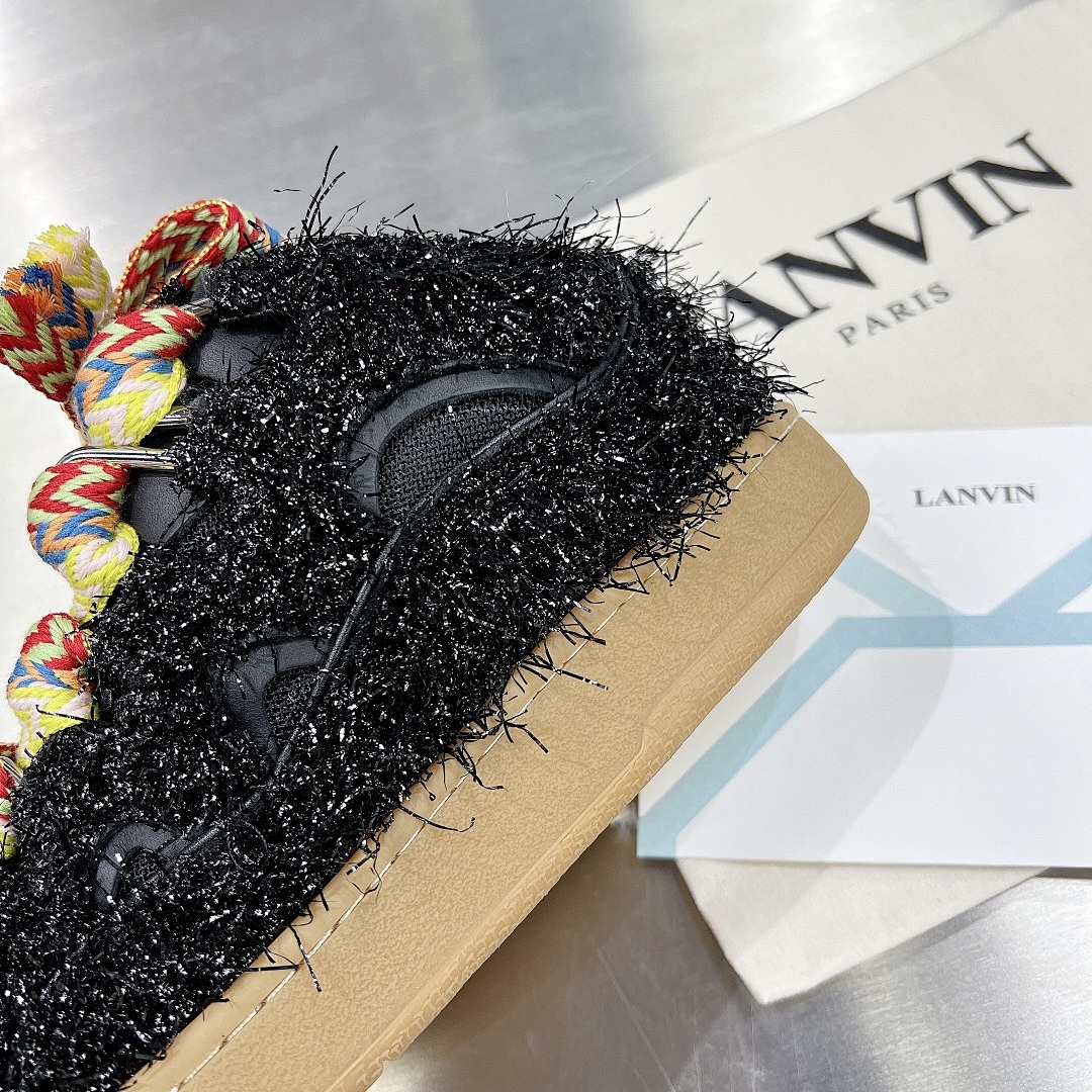 Lanvin FoShan Batch Lanvin Leather Curb Sneakers Three Generations - Image 54