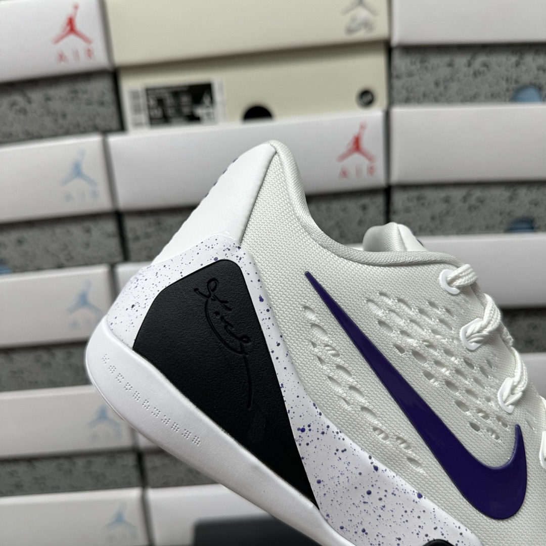 Nike Kobe 9 Elite Low EM Protro White Court Purple ZK9 - Image 8