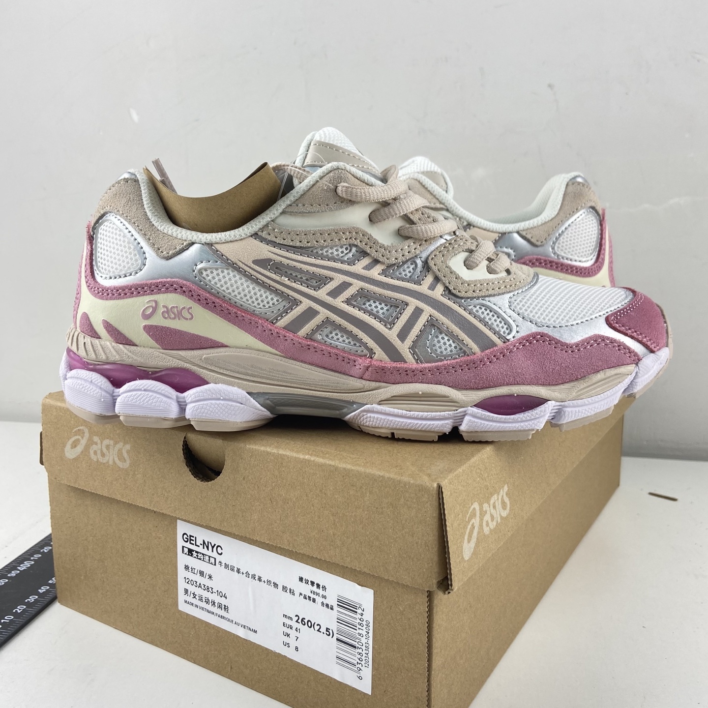 ASICS Gel-NYC Cream Mineral Beige Pink NYC Hot - Image 11