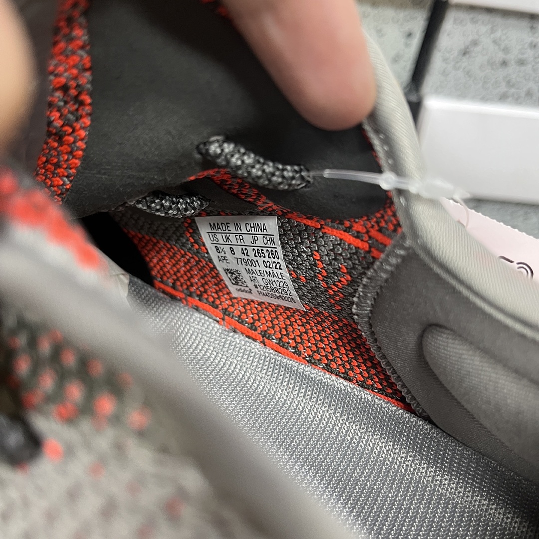 Adidas Yeezy Boost 350 V2 Grey Orange Starry - Image 8