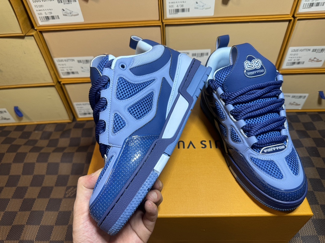 Louis Vuitton LV Skate Blue Sneakers - Image 5