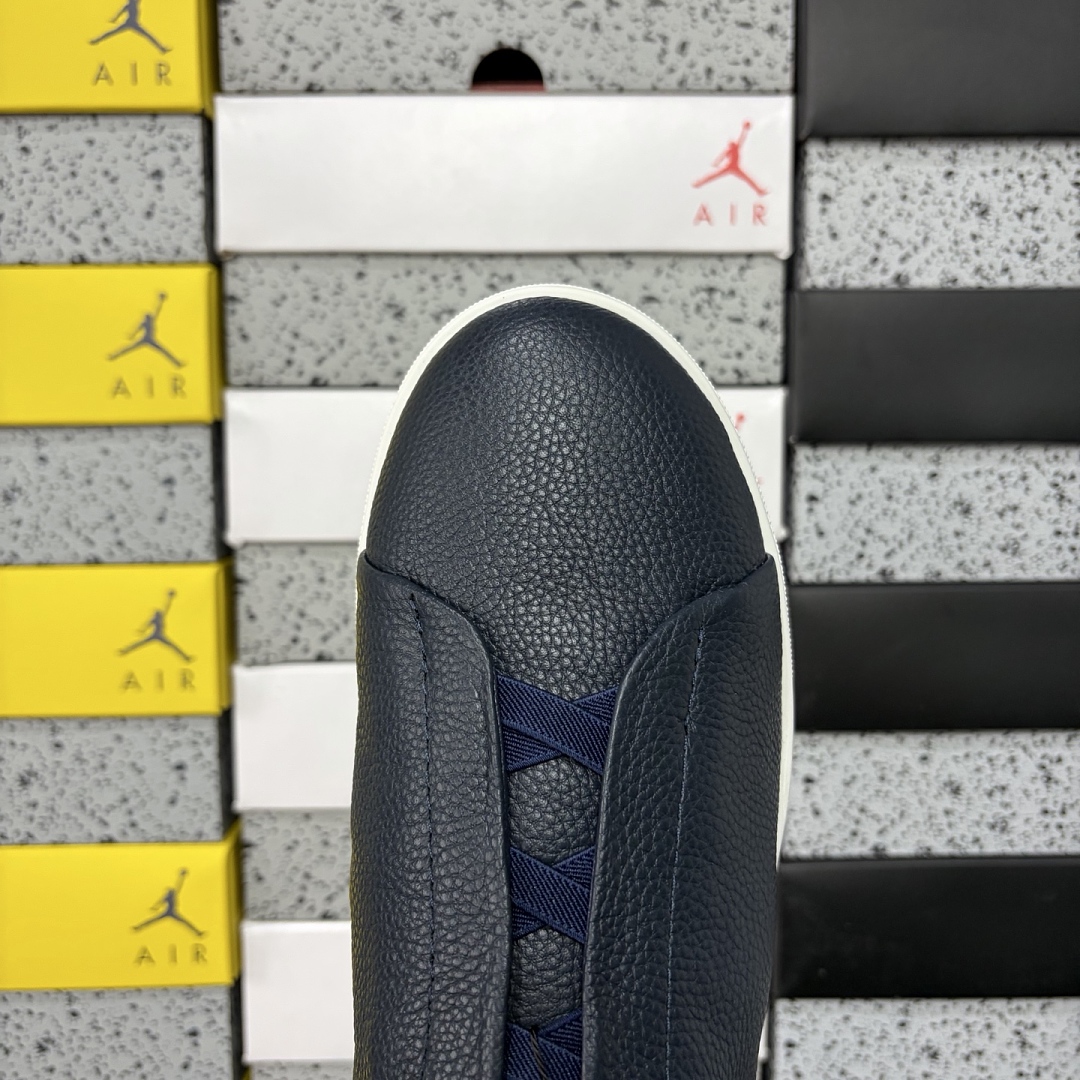 Zegna Deerskin Triple Stitch (White Blue) - Image 3