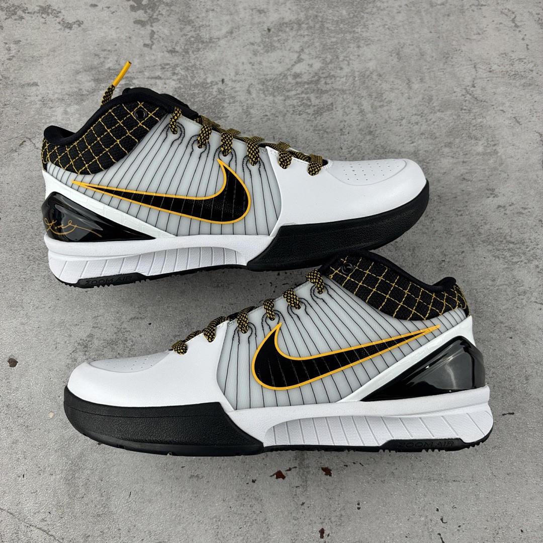 Nike Kobe 4 Protro White Black Del Sol ZK4 (Yellow) - Image 9