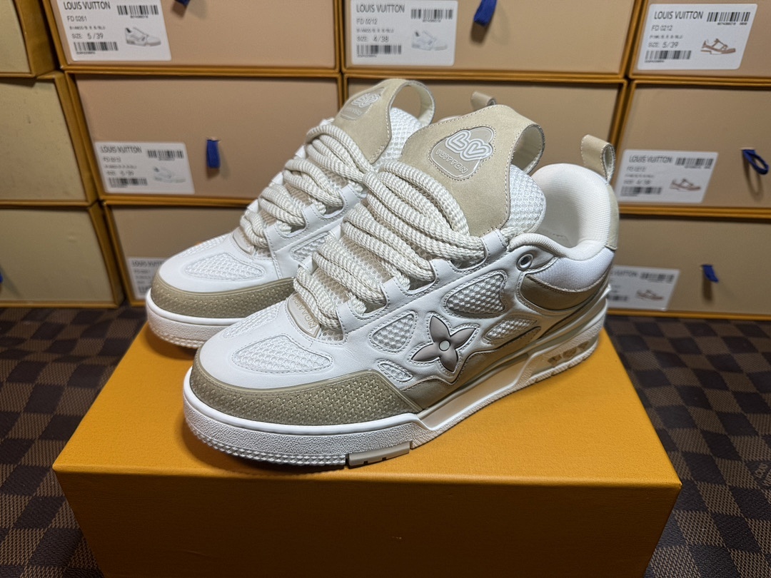 Louis Vuitton LV Skate White Brown Sneakers - Image 7