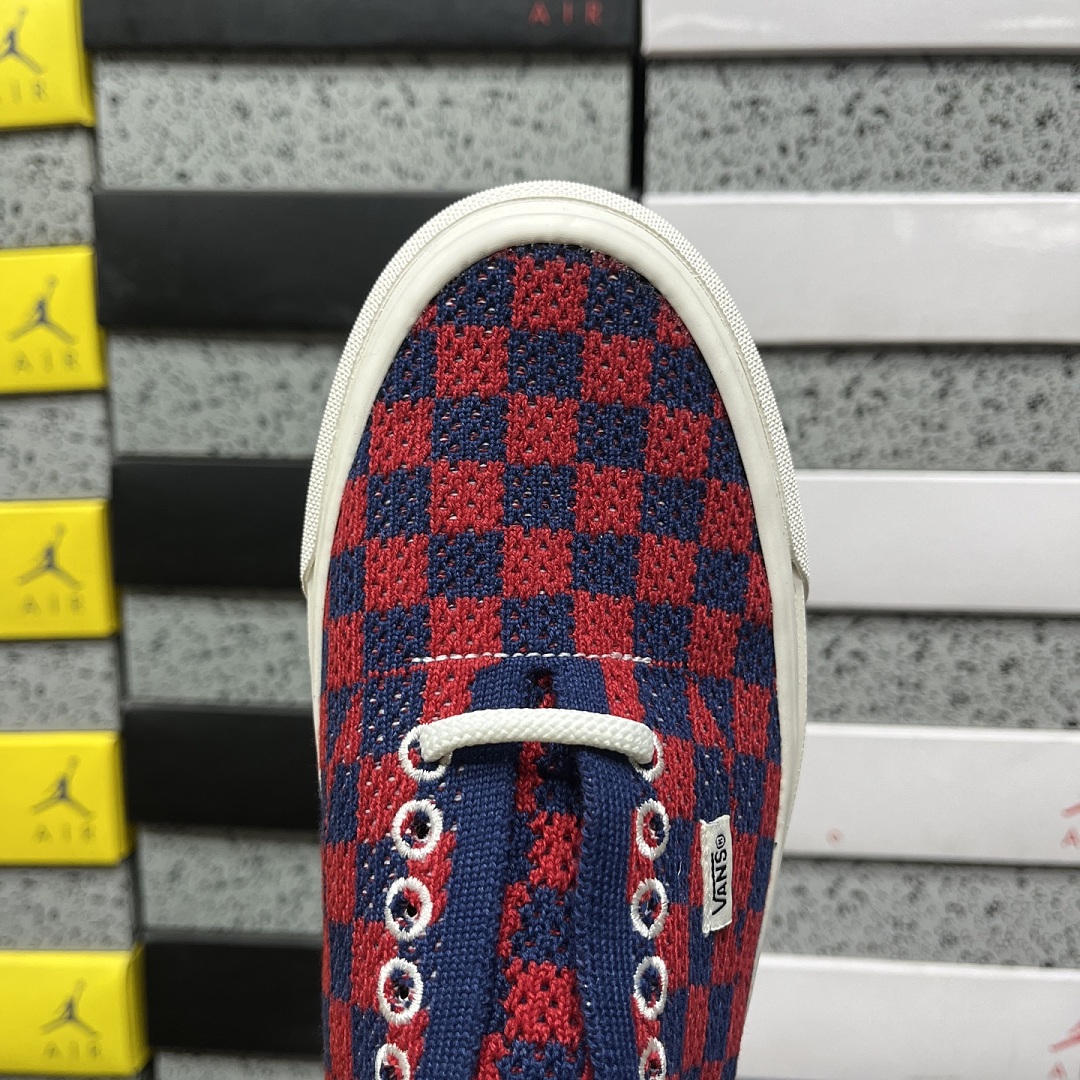 Vans LX Authentic 44 EK Punk Check Red Blue V - Image 2