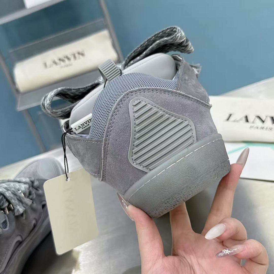 Lanvin FoShan Batch Lanvin Leather Curb Sneakers Three Generations - Image 4