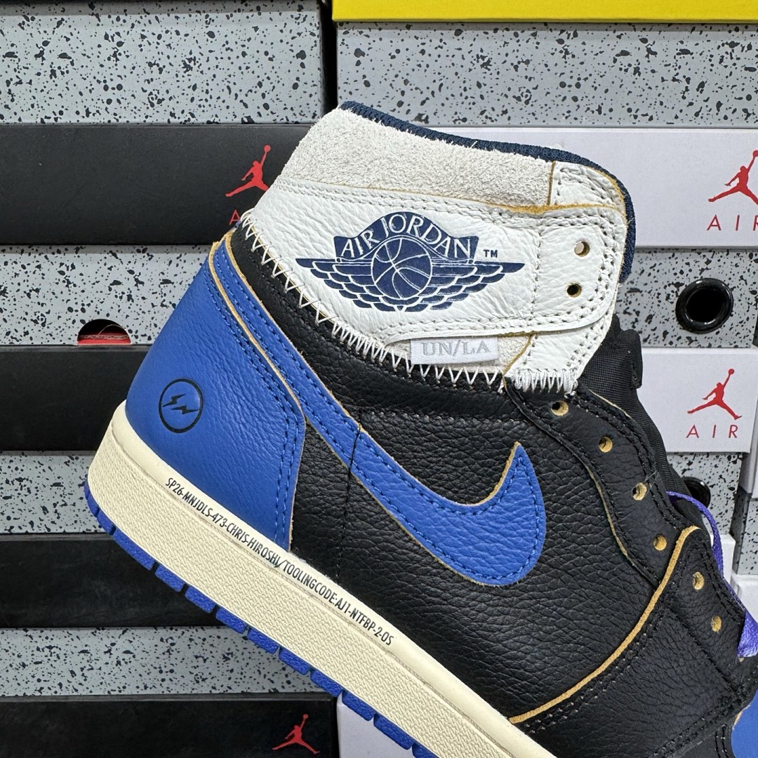 Nike Jordan 1 Retro High OG SP Fragment X Union LA Sport Royal UN (Blue) - Image 7