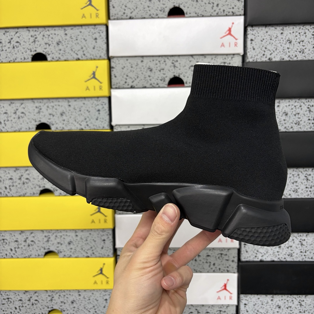 Balenciaga Speed Graffiti Trainers Black Socks - Image 12