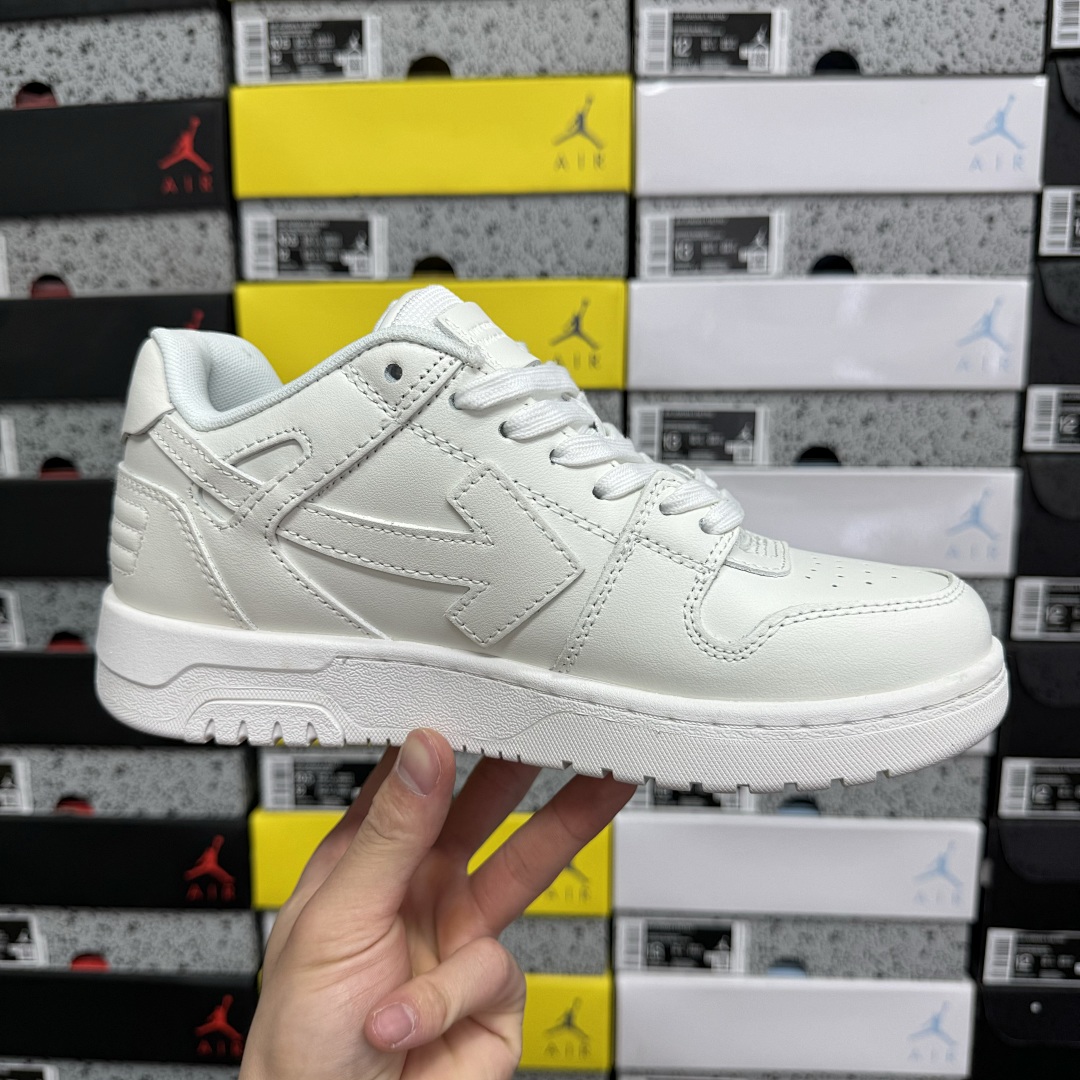 Off-White Out Of Office OOO "For Walking" Low Tops (White Blue) - Image 4
