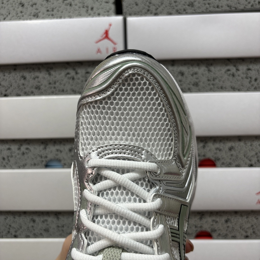 ASICS Gel-Kayano 14 White Pure Silver Slate Grey Sage - Image 4