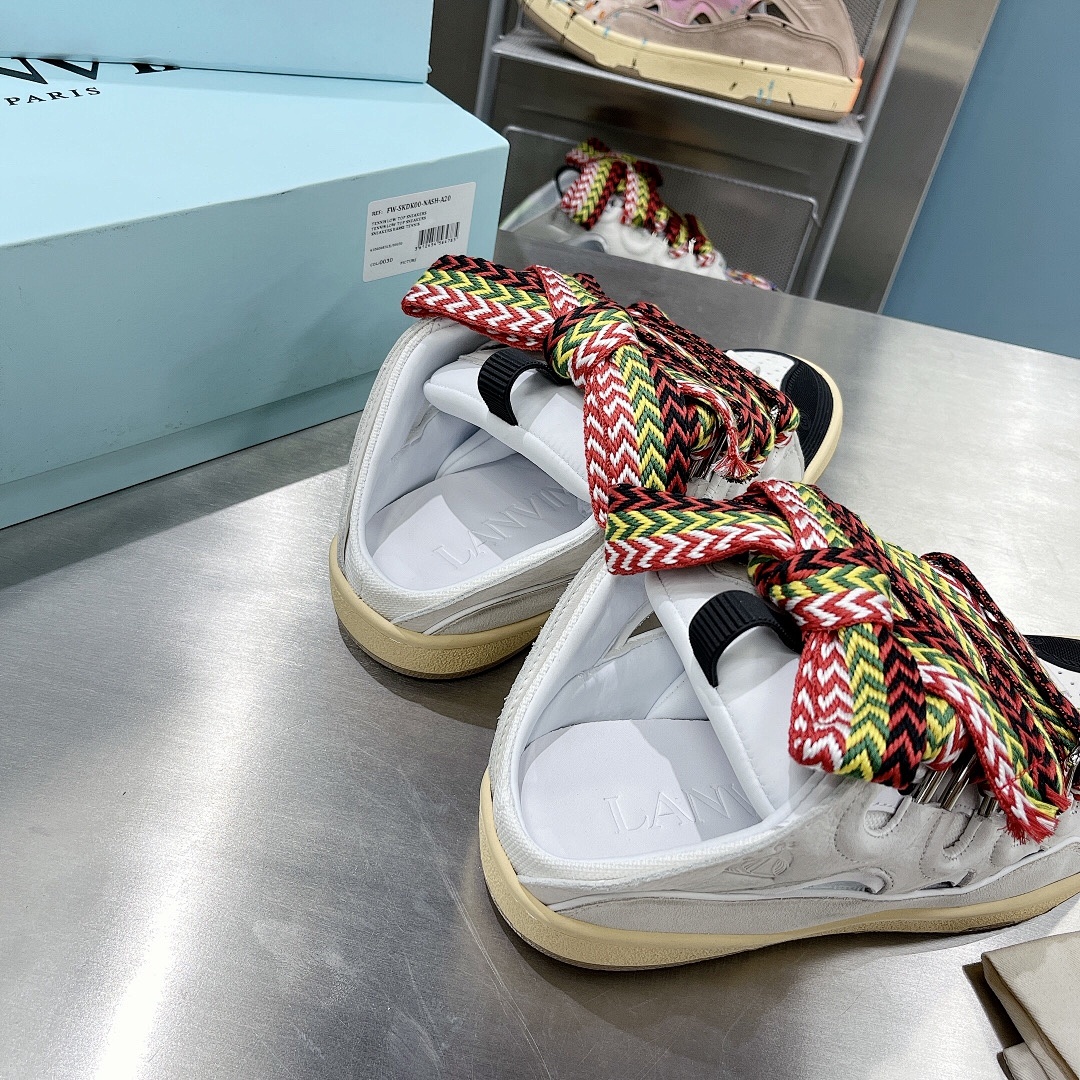 Lanvin FoShan Batch Lanvin Leather Curb Sneakers Three Generations - Image 11