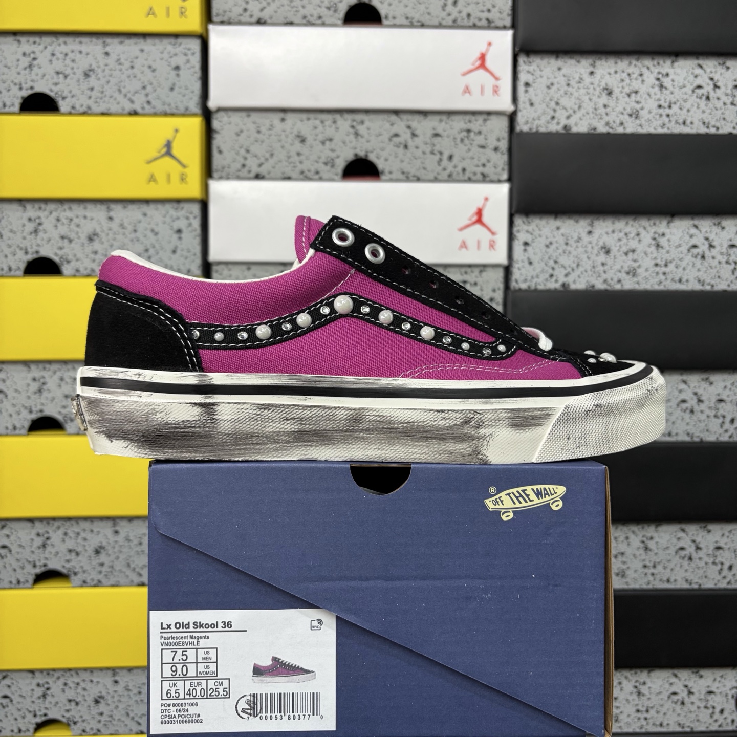 Vans OTW Old Skool 36 Pearlized Pack Pink Black VN000E8VHLE Bead Stud - Image 13