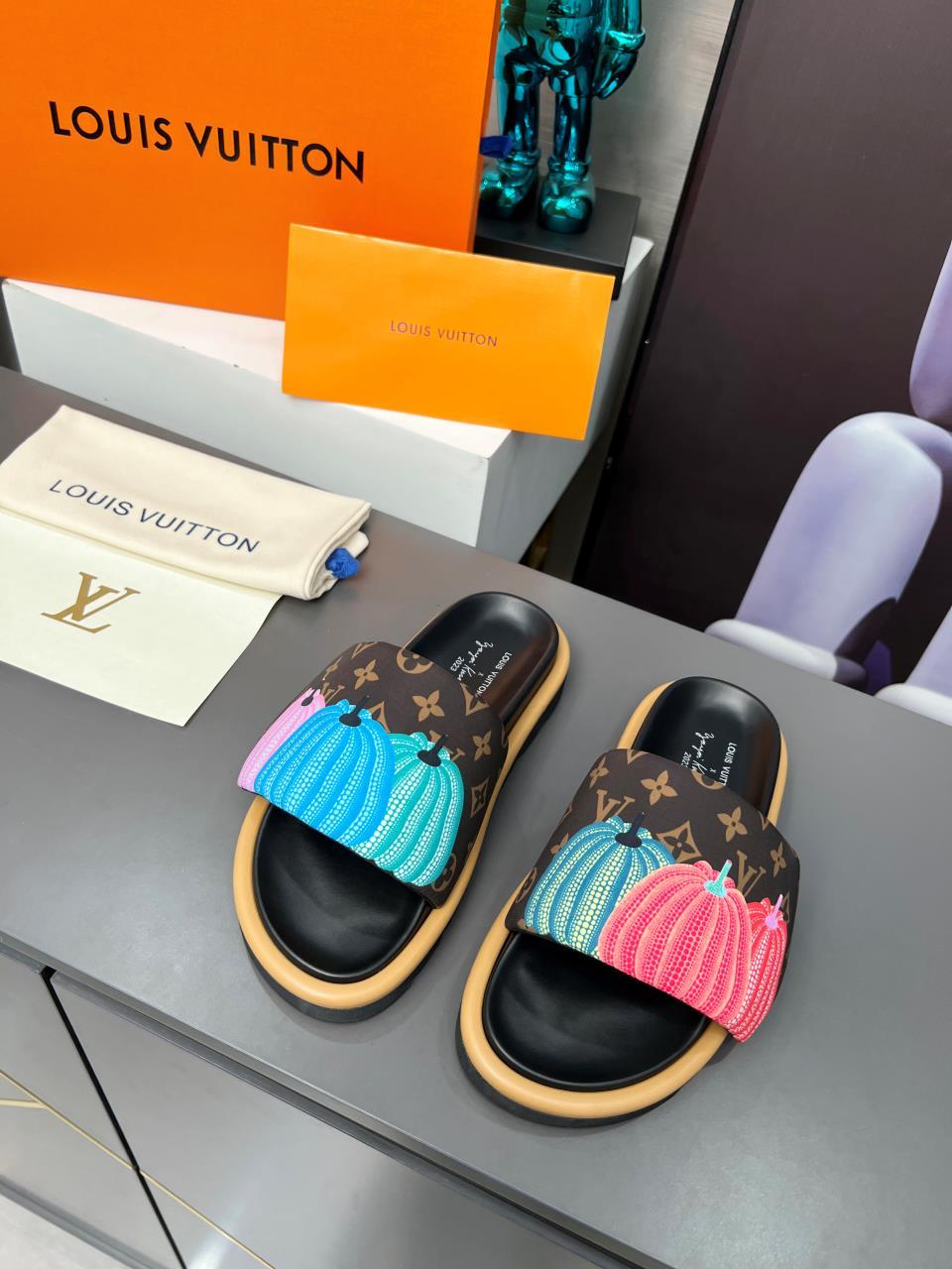 Louis Vuitton Velcro Slippers - Image 9