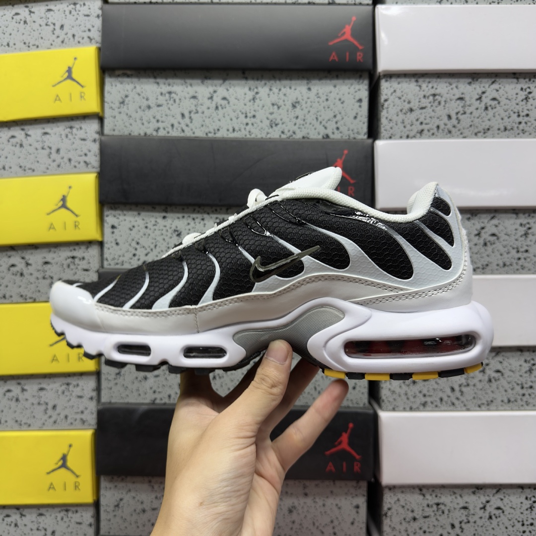 Nike Air Max Plus White Black Metallic Pewter - Image 9