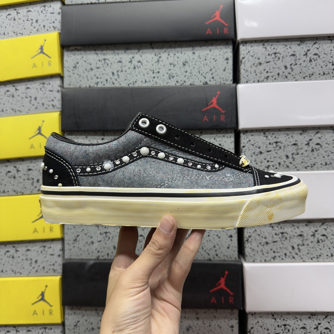 Vans Old Skool 36 Satoshi Nakamoto Pearlized Speckled Moving Blanket Grey V - Image 4
