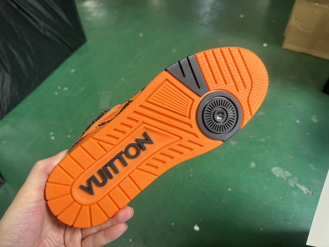 Louis Vuitton LV Skate Orange Sneakers SK - Image 4