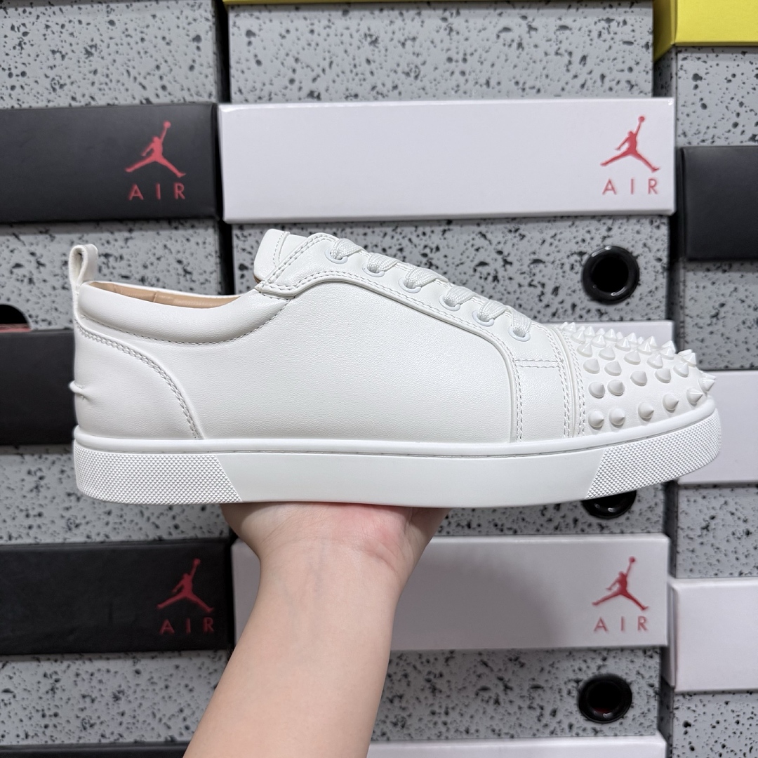 Christian Louboutin CL 32404223047 White Patent Stud - Image 3
