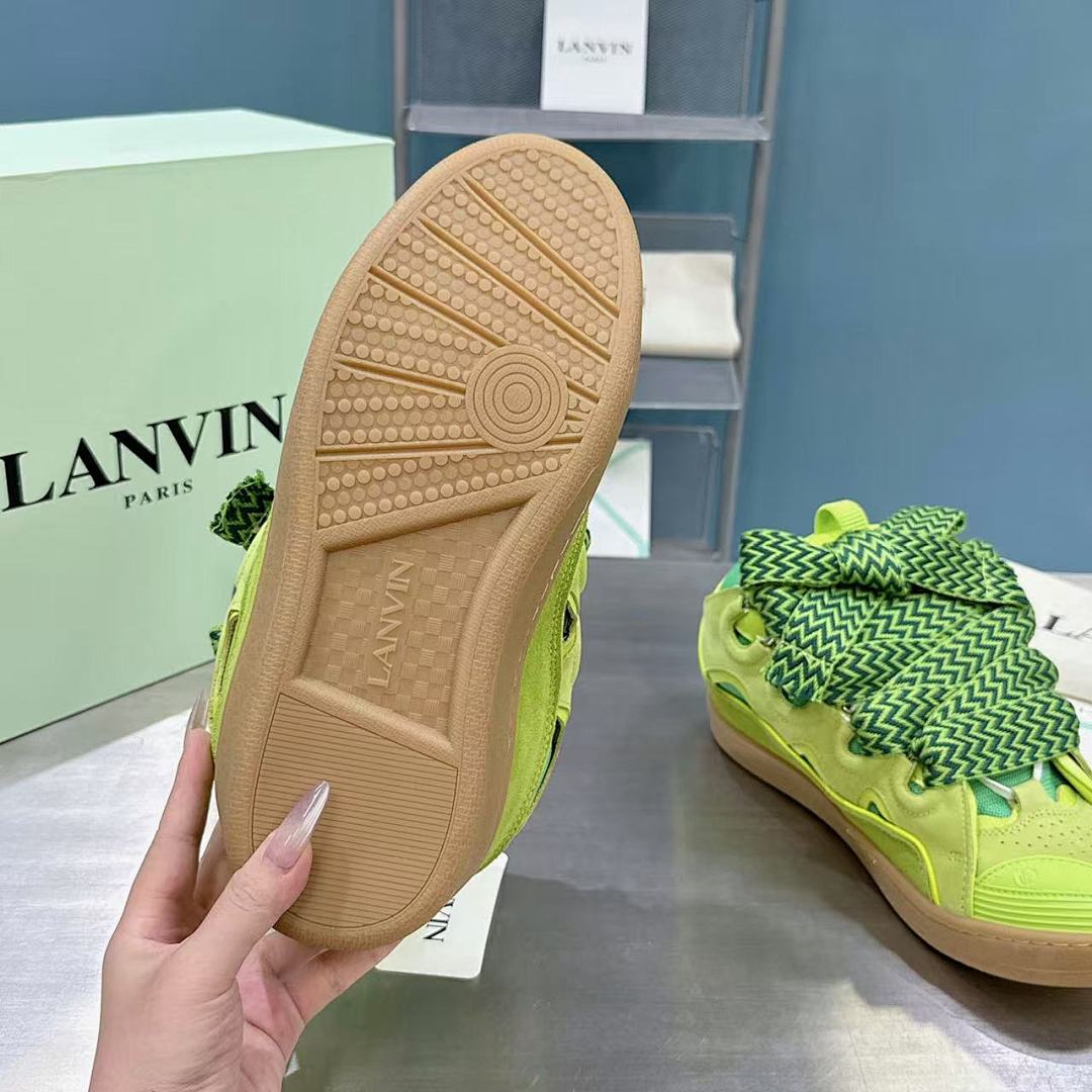 Lanvin FoShan Batch Lanvin Leather Curb Sneakers Three Generations - Image 5