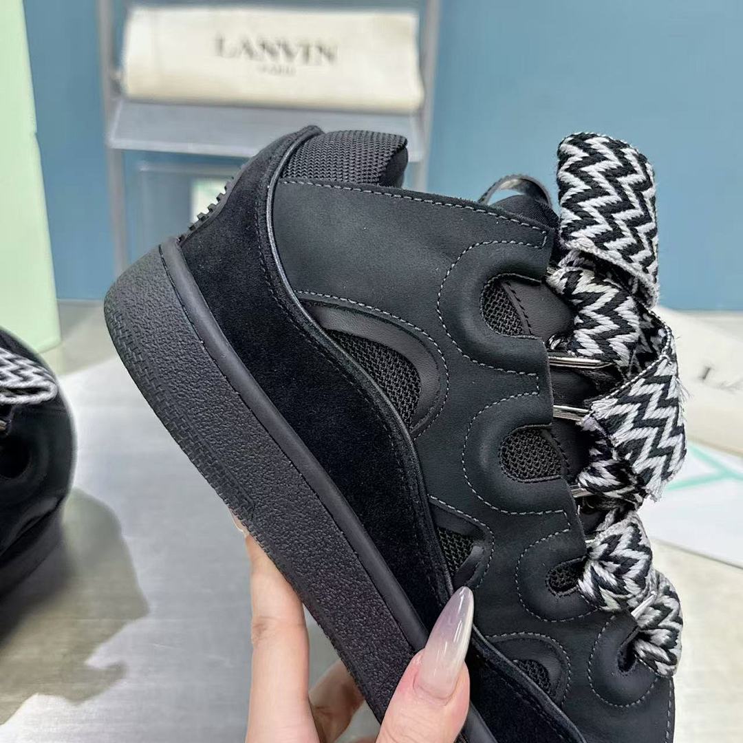 Lanvin FoShan Batch Lanvin Leather Curb Sneakers Three Generations - Image 2