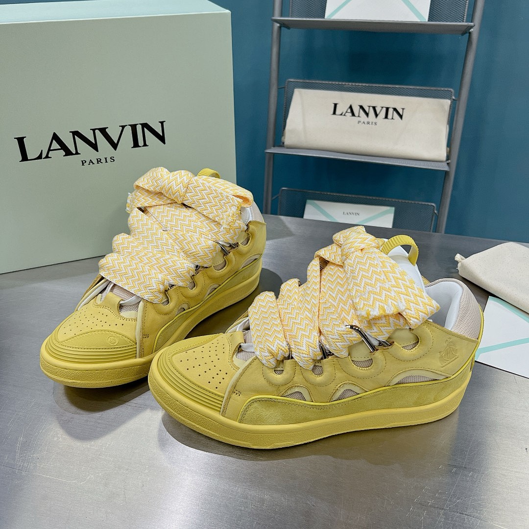 Lanvin FoShan Batch Lanvin Leather Curb Sneakers Three Generations - Image 6